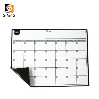 customized design 11*17 inch magnetic monthly calendar board two color printing