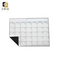 custom design 12*16 inch magnetic monthly dry erase board with 3 high quality markers and erasers one color printing