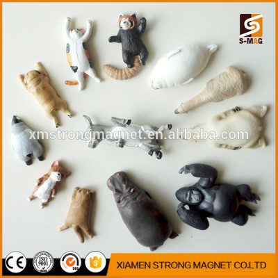 24pcs Novelty Animals Wooden Fridge Magnet Sticker Cute Funny Refrigerator Toy