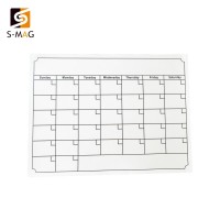 customized design one color printing 11*17 inch magnetic white board calendar with 6 fine tip markers and erasers