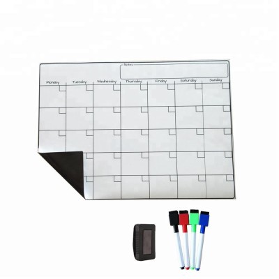 custom design 12*16 inch magnetic whiteboard price with one color printing